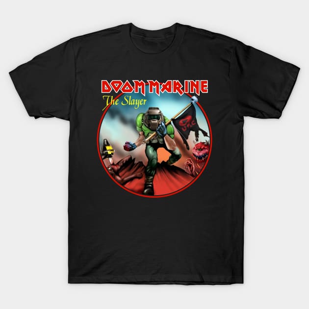 Doom Marine T-Shirt by demonigote